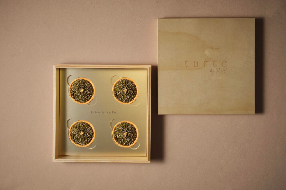 sea urchin caviar tart