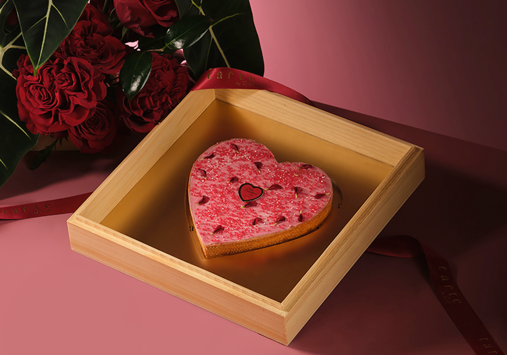 6″ heart-shaped ruby pink chocolate