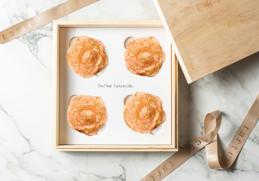 white strawberry tart