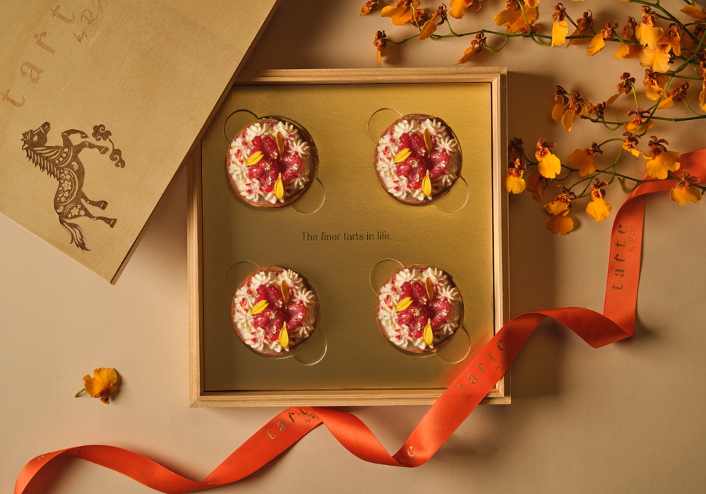 coconut raspberry vanilla ganache tart