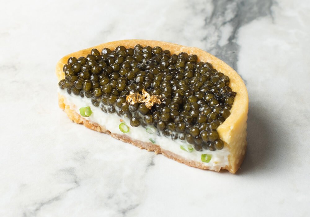 signature caviar tart